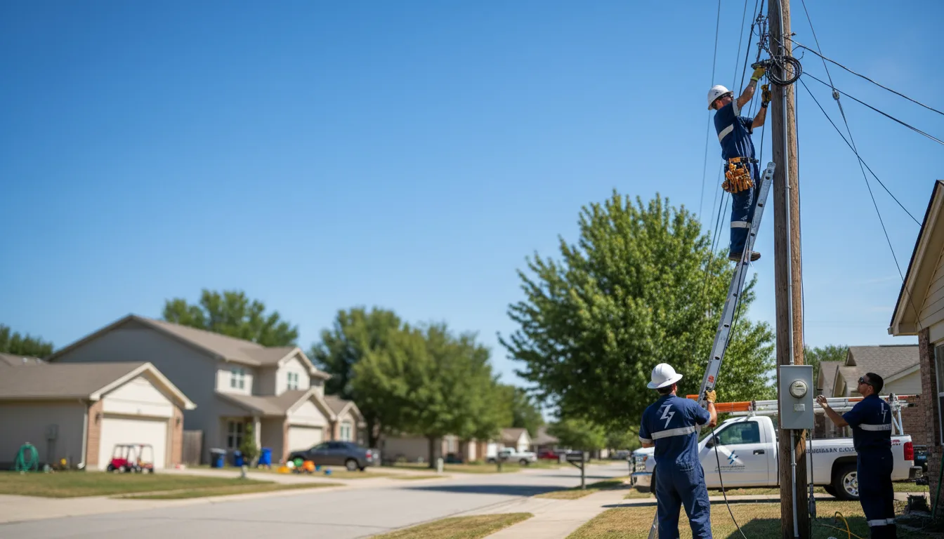 Residential electrician providing installation services in Waskom, TX